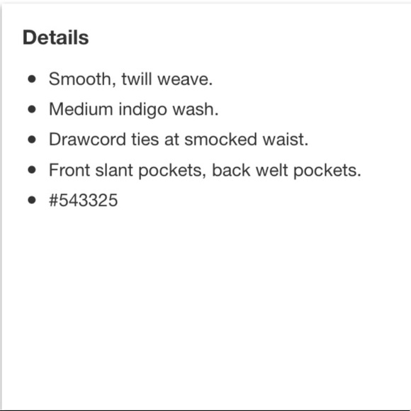 Indigo Twill Shorts pull on - Picture 6 of 7